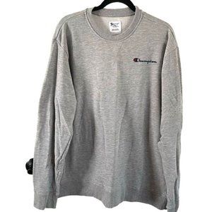Champion Men’s Long Sleeve Oxford Gray Pullover Sweater, Sz XL